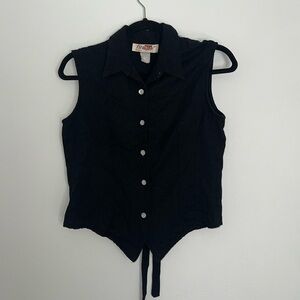 Vintage Turamisu Made in the USA Women's Black Sleeveless Top